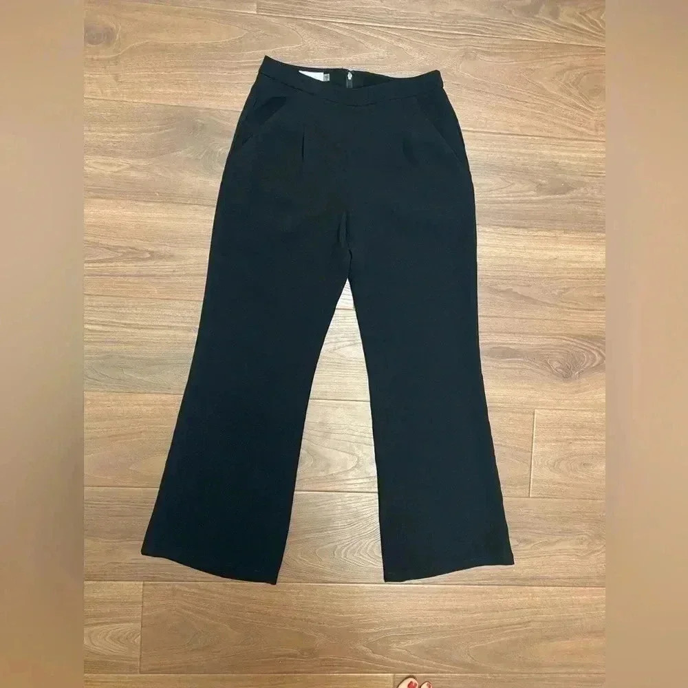 Tahari Arthur s Levine high waisted wide leg black pant trouser size 2 women’s
